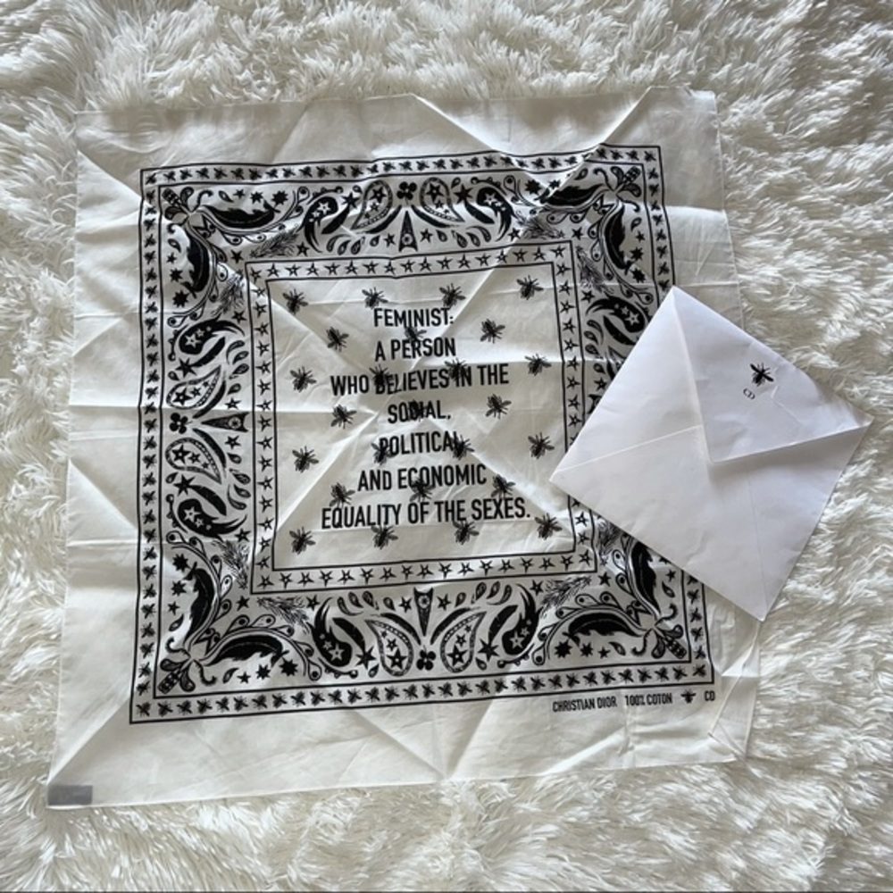 Christian Dior 💛 Feminist Bandana with Envelope